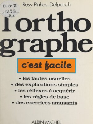 cover image of L'orthographe